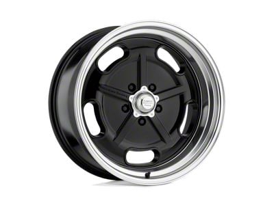 American Racing Salt Flat Gloss Black with Diamond Cut Lip Wheel; Rear Only; 22x10.5 (94-98 Mustang)