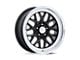 American Racing G-Force Gloss Black with Diamond Cut Lip Wheel; 17x7 (99-04 Mustang)