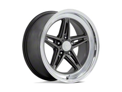 American Racing Groove Anthracite with Diamond Cut Lip Wheel; Rear Only; 18x10; 12mm Offset (99-04 Mustang)