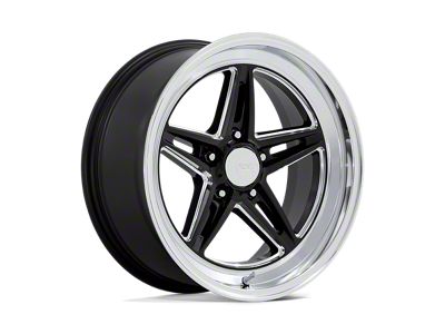 American Racing Groove Gloss Black Milled with Diamond Cut Lip Wheel; Rear Only; 18x10 (99-04 Mustang)