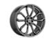 American Racing Splitter Graphite Wheel; 22x9; 20mm Offset (16-24 Camaro, Excluding SS w/ 6-Piston Front Calipers & ZL1)