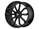 American Racing Splitter Satin Black Wheel; Rear Only; 20x10.5; 40mm Offset (16-24 Camaro, Excluding ZL1)