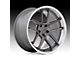 American Racing Bishop Matte Gunmetal with Machined Lip Wheel; Rear Only; 20x11 (11-23 RWD Charger, Excluding Widebody)