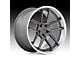 American Racing Bishop Matte Gunmetal Machined Wheel; 20x11 (20-23 Charger Widebody)