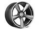 American Racing TTF Matte Anthracite with Machined Lip Wheel; 20x11; -6mm Offset (20-23 Charger Widebody)