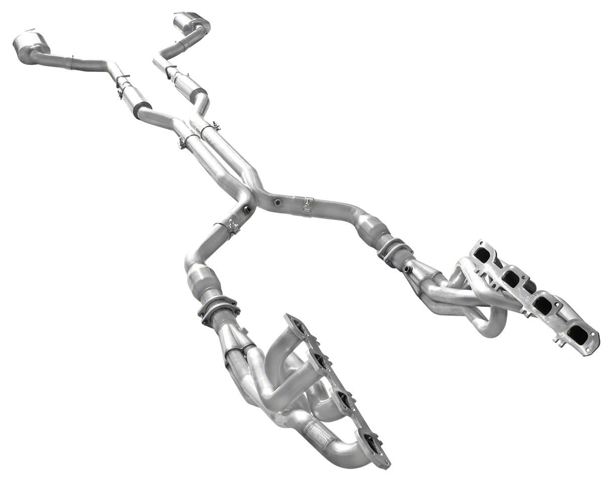 American Racing Headers 1-3/4-Inch Long Tube Headers with Catted Mid-Pipe and Pure Thunder Cat-Back Exhaust