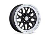 American Racing G-Force Gloss Black with Diamond Cut Lip Wheel; Rear Only; 17x10; 25mm Offset (24-25 Mustang)