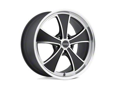 American Racing Mach 5 Satin Black Machined Wheel; 18x9 (2024 Mustang)