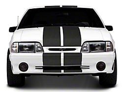 SEC10 GT500 Style Stripes; Anthracite; 10-Inch (79-93 Mustang)