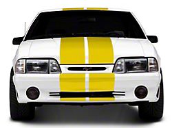 SEC10 GT500 Style Stripes; Yellow; 10-Inch (79-93 Mustang)
