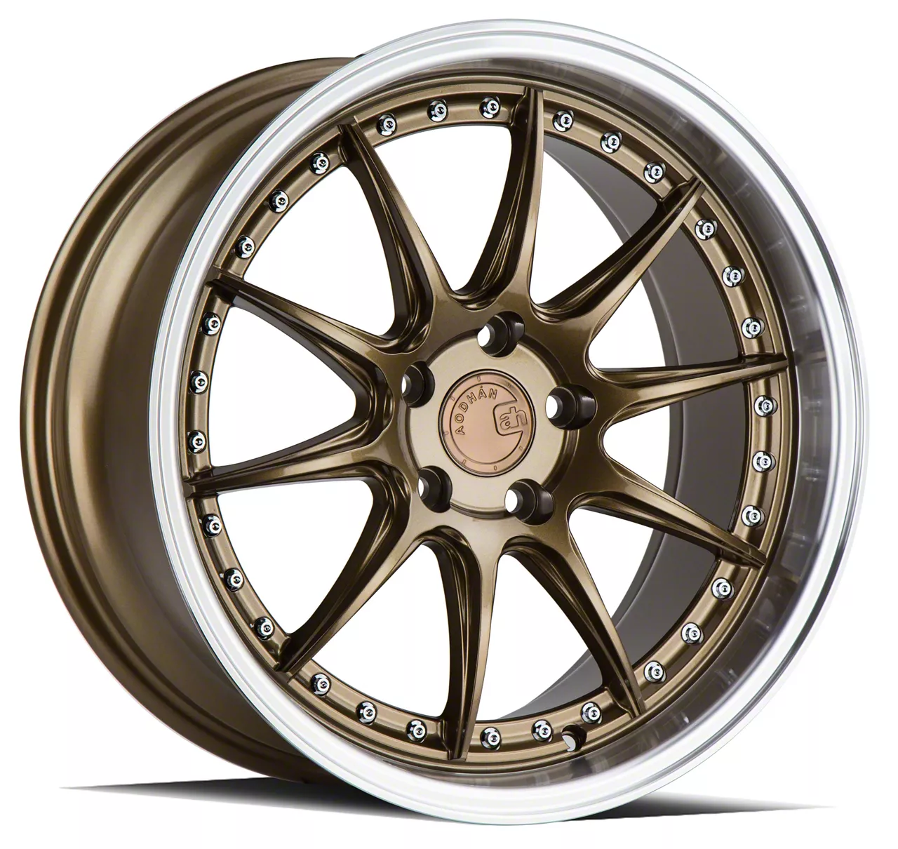 Aodhan Mustang DS07 Bronze with Machine Lip Wheel; 19x8.5; 35mm Offset ...