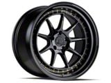 Aodhan DS-X Gloss Black with Gold Rivets Wheel; Rear Only; 18x10.5; 22mm Offset (94-98 Mustang)