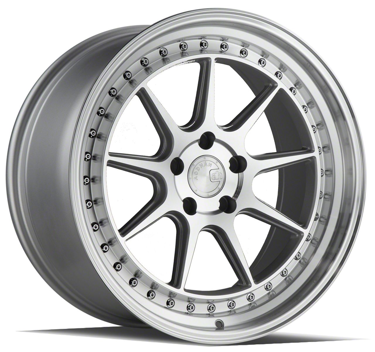 Aodhan DS-X Silver with Machine Face Wheel; 18x9.5 (99-04 Mustang)