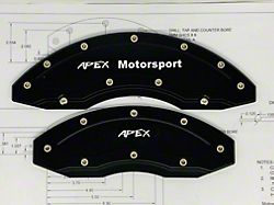 Apex Overlay Gen III Brake Caliper Overlays; Black; Front and Rear (93-24 Camaro w/ 18+ Inch Wheels)