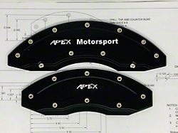 Apex Overlay Gen III Brake Caliper Overlays; Black; Front (08-23 Challenger w/ 18+ Inch Wheels)