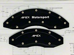 Apex Overlay Gen III Brake Caliper Overlays; Black; Front and Rear (06-23 Charger w/ 18+ Inch Wheels)