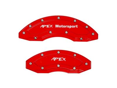 Apex Overlay Gen III Brake Caliper Overlays; Red; Front (05-24 Mustang, Excluding GT350 & GT500)