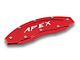 Apex Overlay Gen III Brake Caliper Overlays; Red; Front and Rear (05-24 Mustang, Excluding GT350 & GT500)