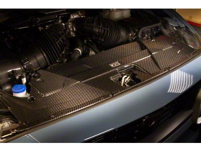 APR Performance Radiator Cover; Carbon Fiber (24-25 Mustang)