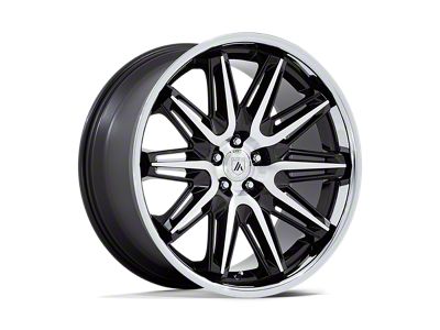 Asanti Imperator Gloss Black Machined with SS Lip Wheel; 20x9 (05-09 Mustang)