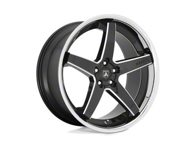 Asanti Regal Gloss Black Milled with Chrome Lip Wheel; 22x9 (05-09 Mustang)