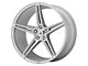 Asanti Alpha 5 Brushed Silver Wheel; Rear Only; 22x10.5 (06-10 RWD Charger)