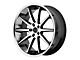 Asanti Capella Gloss Black Machined Wheel; Rear Only; 22x10 (06-10 RWD Charger)