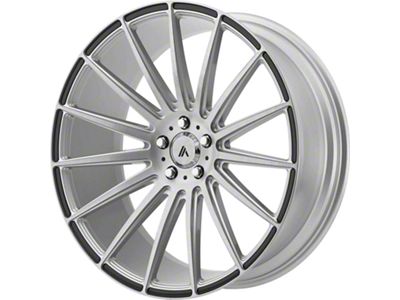 Asanti Polaris Brushed Silver with Carbon Fiber Insert Wheel; Rear Only; 22x10.5; 25mm Offset (06-10 RWD Charger)