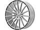 Asanti Polaris Brushed Silver with Carbon Fiber Insert Wheel; Rear Only; 22x10.5 (06-10 RWD Charger)