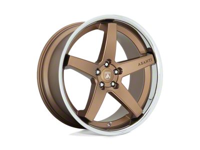 Asanti Regal Satin Bronze with Chrome Lip Wheel; Rear Only; 20x10.5 (06-10 RWD Charger)