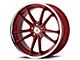 Asanti Sigma Candy Red with Chrome Lip Wheel; Rear Only; 22x10.5 (06-10 RWD Charger)