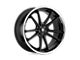 Asanti Sigma Gloss Black with Chrome Lip Wheel; 24x9 (06-10 Charger)