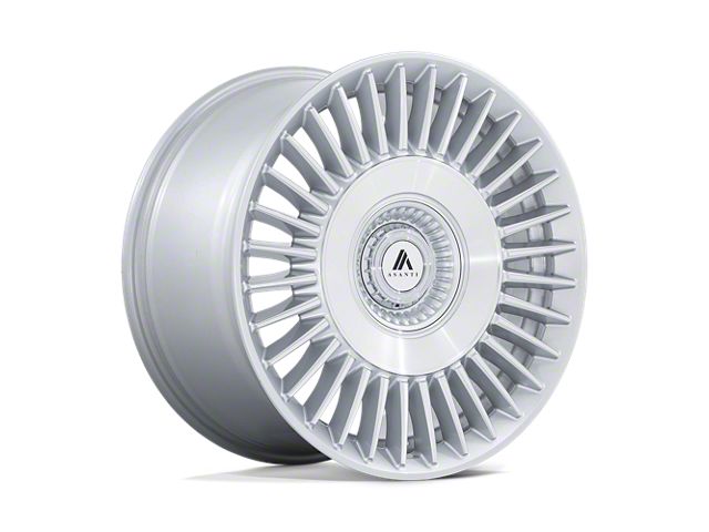 Asanti Tiara Gloss Silver with Bright Machined Face Wheel; Rear Only; 20x10.5 (06-10 RWD Charger)