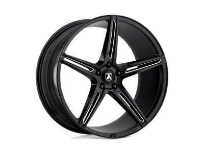 Asanti Alpha 5 Gloss Black Milled Wheel; 22x10.5; 35mm Offset (10-15 Camaro, Excluding ZL1)