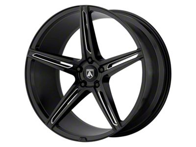 Asanti Alpha 5 Gloss Black Milled Wheel; Rear Only; 20x10.5 (10-15 Camaro)