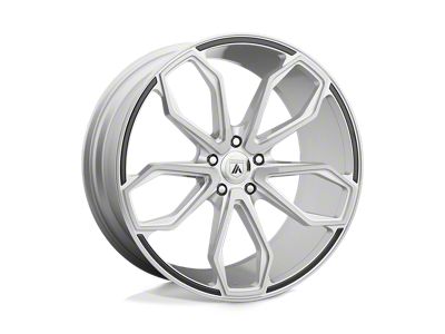 Asanti Athena Brushed Silver Wheel; Rear Only; 20x10; 40mm Offset (10-15 Camaro, Excluding ZL1)