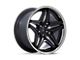 Asanti Duke Satin Black with DDT Lip Wheel; Rear Only; 20x10.5 (10-15 Camaro)