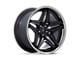 Asanti Duke Satin Black with DDT Lip Wheel; Rear Only; 22x10.5 (10-15 Camaro)