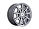 Asanti Esquire Gloss Anthracite Bright Machined Wheel; Rear Only; 22x10.5; 18mm Offset (10-15 Camaro)