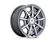 Asanti Esquire Gloss Anthracite Bright Machined Wheel; Rear Only; 20x10.5; 18mm Offset (10-15 Camaro)