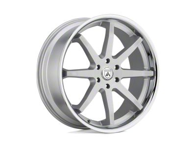 Asanti Kaiser Brushed Silver with Chrome Lip Wheel; 22x9.5 (10-15 Camaro, Excluding ZL1)