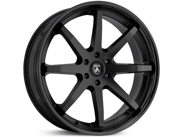 Asanti Kaiser Satin Black with Gloss Black Lip Wheel; 20x9 (10-15 Camaro)