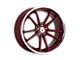 Asanti Sigma Candy Red with Chrome Lip Wheel; 20x10.5; 38mm Offset (10-15 Camaro, Excluding ZL1)