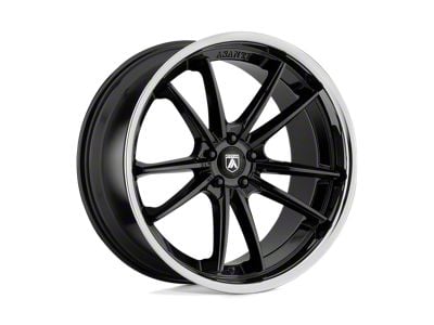 Asanti Sigma Gloss Black with Chrome Lip Wheel; 22x10.5; 35mm Offset (10-15 Camaro, Excluding ZL1)