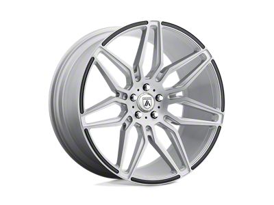 Asanti Sirius Brushed Silver with Carbon Fiber Insert Wheel; 22x10.5; 35mm Offset (10-15 Camaro, Excluding ZL1)