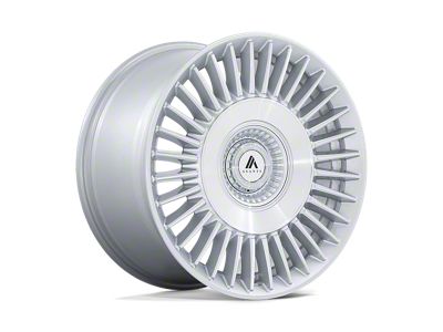 Asanti Tiara Gloss Silver with Bright Machined Face Wheel; 20x9; 27mm Offset (10-15 Camaro, Excluding ZL1)