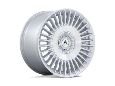 Asanti Tiara Gloss Silver with Bright Machined Face Wheel; Rear Only; 22x10.5 (10-15 Camaro)