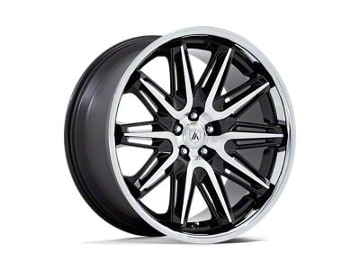 Asanti Imperator Gloss Black Machined with SS Lip Wheel; 20x9; 35mm Offset (10-14 Mustang)