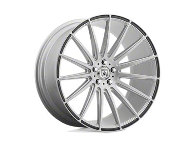 Asanti Polaris Brushed Silver with Carbon Fiber Insert Wheel; 19x8.5 (10-14 Mustang GT w/o Performance Pack, V6)