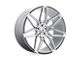 Asanti Sirius Brushed Silver with Carbon Fiber Insert Wheel; 22x9; 32mm Offset (10-14 Mustang)